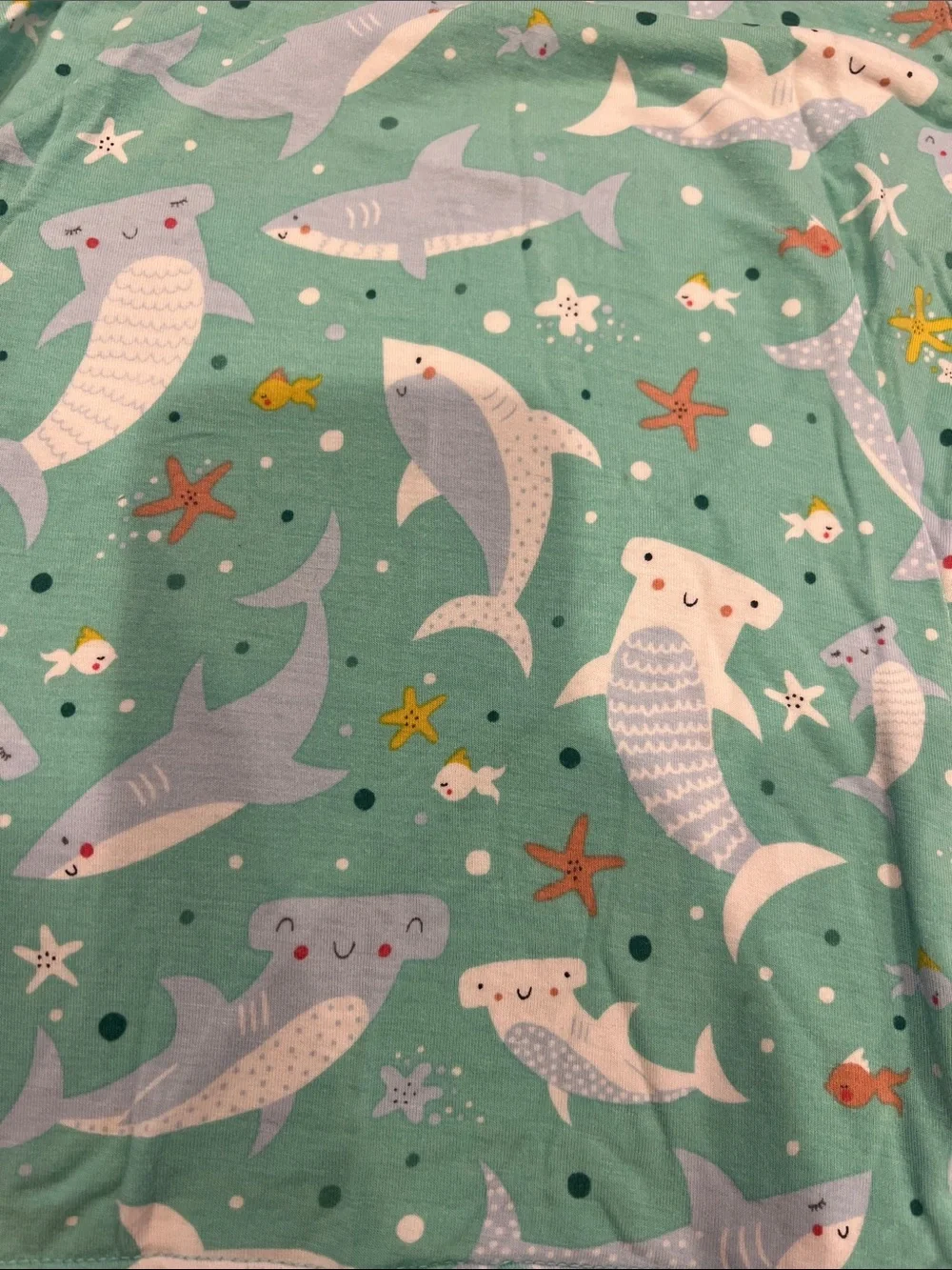 Little Sleepies Mint Shark & Sea Life Pajama Set